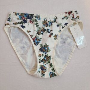 VTG Rene Rofe Classic Cotton Bikini Brief Panty Size M Floral